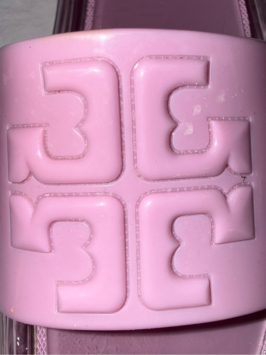 Tory Burch Shoes - Tory Burch Bubblegum lavender/pink Logo Slide